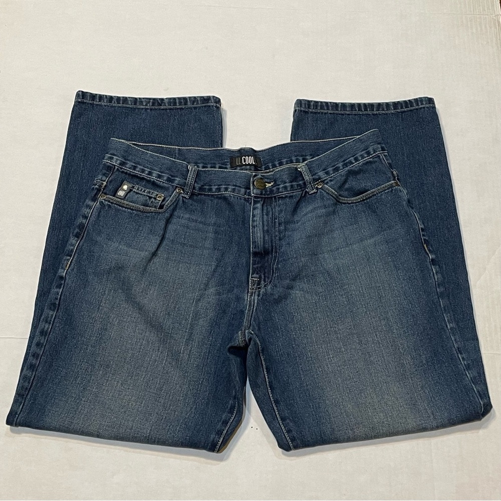 Vintage Y2K LL Cool J Distressed Relaxed Fit Straight Leg Jeans Size 34x32
